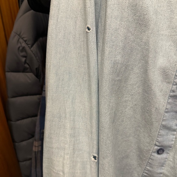 APC Distressed Blue button down - Picture 2 of 3
